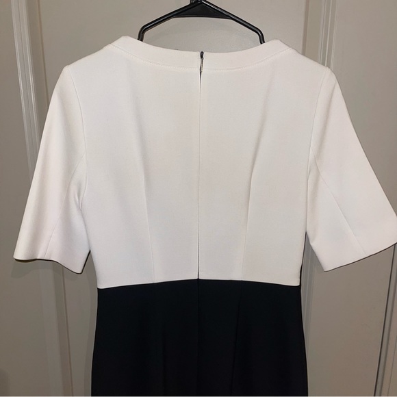 BOSS by Hugo Boss Daina short sleeve sheath dress - black/white - Picture 5 of 12